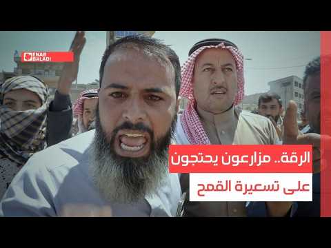 وقفة احتجاجية لمزارعي الرقة رفضاً لتسعيرة شراء محصول القمح