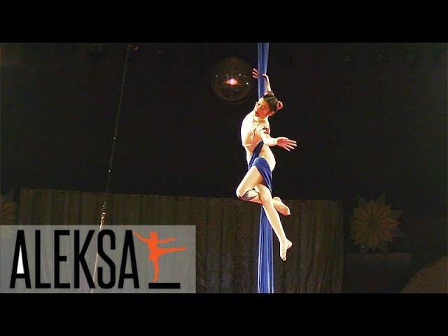 Воздушные полотна - акробатика - воздушная гимнастика. Анна Шахрерян - ученица Aleksa Studio