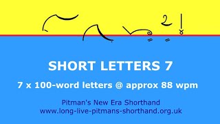 Short Letters 7 - Pitman's New Era Shorthand Dictation