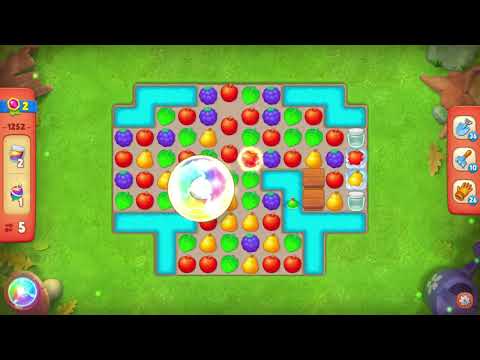 Gardenscapes 1252 Hard Level - 20 moves - NO BooSTERS
