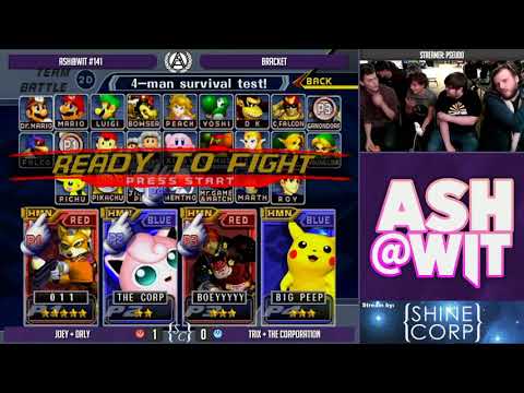Joey + ORLY vs Trix + The Corporation - ASH@WIT #141 Melee Doubles Winner's Semis