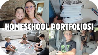MAKING HOMESCHOOL PORTFOLIOS & A FUN DAY OUT! | MOM VLOG