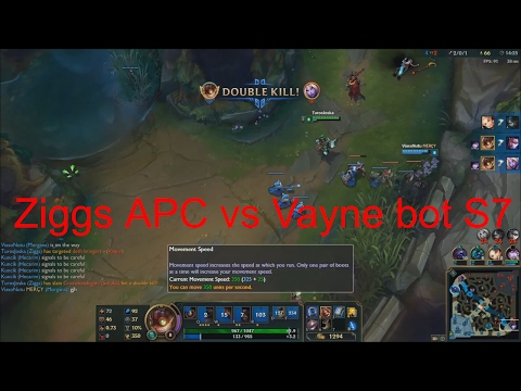 Ziggs APC vs Vayne S7 bot lane