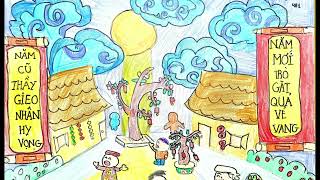 Nguyễn Bảo Minh 4B1 sáng tác thơ Lên chùa năm mới