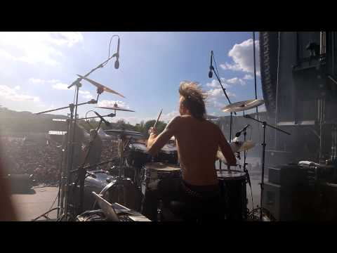 Pearl Artist Rolf Pilve Stage Walk+Speed Of Light @ Rock Fest, Barcelona Spain 4.7.2014