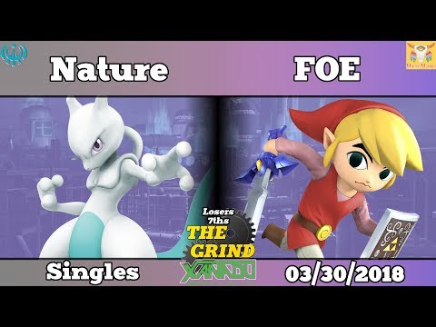 The Grind 20 AoH|Nature (Mewtwo) vs MM|FOE (Toon Link) Losers 7ths