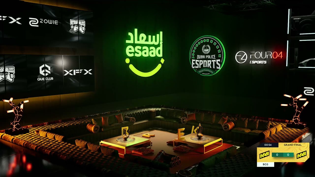 Virtual studio built in Unreal Engine 5 for the Dubai Police Esports tournament