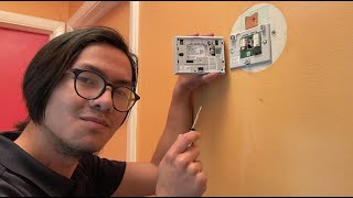 How To Remove Thermostat From Base Faceplate Off The Wall Honeywell  RTH9585WF For New Install Etc