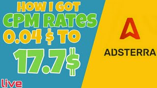 How to get high CPM rates in adsterra in 2021 | Easy way