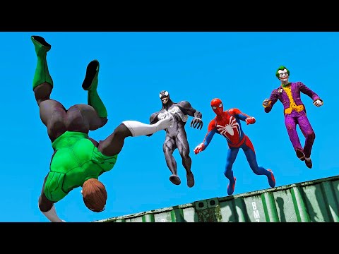 CORRIDA DOS SUPER HERÓIS EM QUEDA LIVRE!!! Ep 36 - GTA V