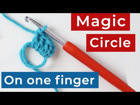 Easiest way to crochet the MAGIC RING (or Magic Circle or Magic Loop). Wrap round one finger