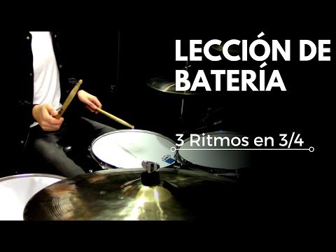 Lección de batería - 3 Ritmos en 3/4