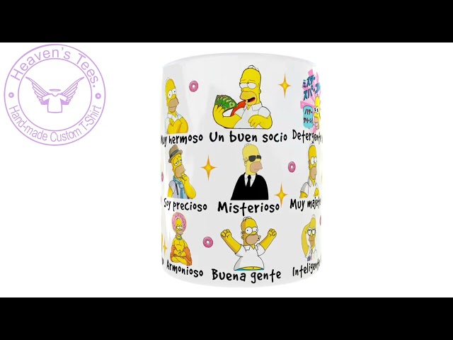 Vídeo relacionado con Taza Dios Me Hizo Guapo Pero No Rico - Homer Simsons | Regalos Originales y Graciosos | 350ml