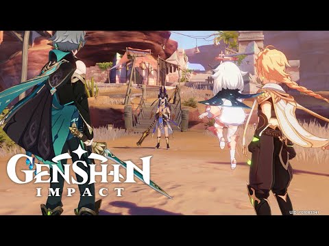 Cyno & Alhaitham Spar Fight CUTSCENE (Physically and verbally) - Genshin Impact Archon Quest