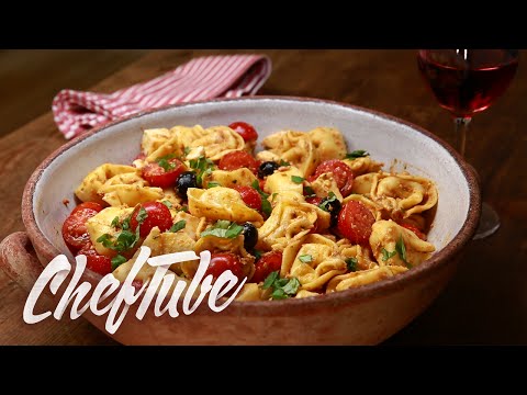 Como Cocinar Ensalada De Tortellini Al Estilo Italiano - Receta en la descripción