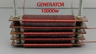 how to make 240v 10000w free electricity generator