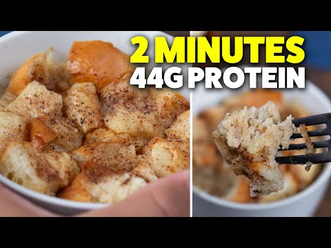 Protein Bread Pudding | Quick & Easy Microwave Dessert Recipe
