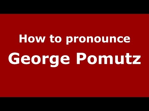 How to pronounce George Pomutz (Romanian/Romania)  - PronounceNames.com