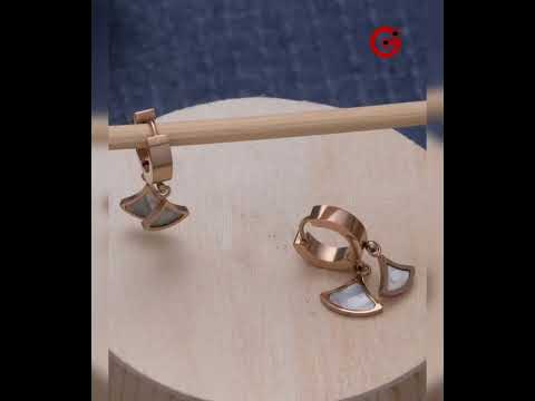 Golden stainless steel tops hanging