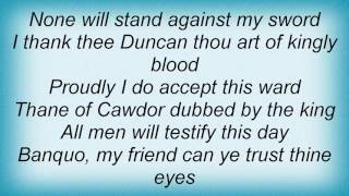 Jag Panzer - Thane Of Cawdor Lyrics