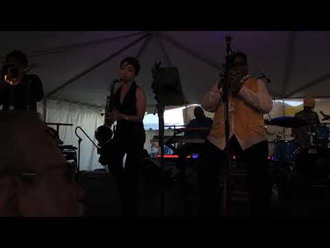 Fred Thomas of the JB's at the Lowell Folk Festival 2023