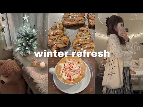 WINTER REFRESH 🧸✨ self care, decorating, baking & cooking, cozy days, no talking