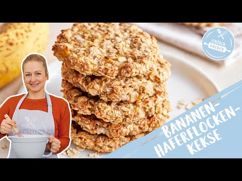 Bananen-Haferflocken-Kekse 🍌🍪 | 2-Zutaten Kekse | Einfach Backen