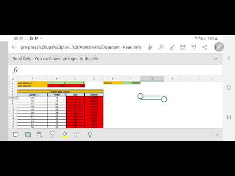 Printing Ups Calculation Spreadsheet For Costing Estimation