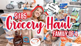 GROCERY HAUL FAMILY OF 4 | GROCERY HAUL UNDER $200 | WALMART GROCERY HAUL CHRISTINAS HOME