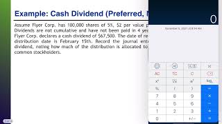 Accounting for Cash Dividends (Non-Cumulative Preferred Stock)