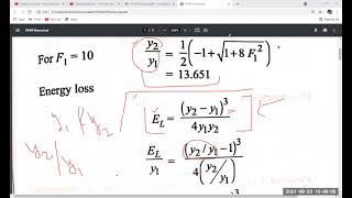 Unit 3 Numerical on Hydraulic Jump
