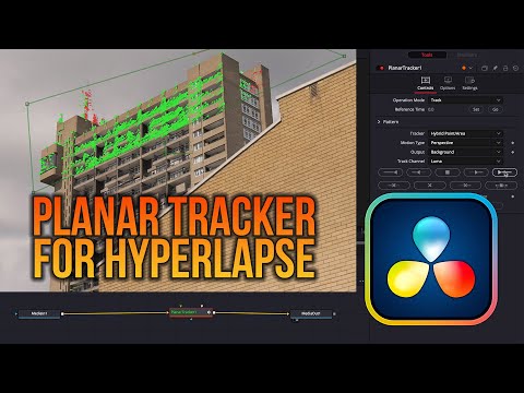 How to use PLANAR TRACKER for HYPERLAPSE in DaVinci Resolve Studio