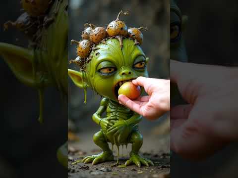 THE SCARIEST DISGUSTING GREEN MONSTER BABY YOU WILL EVER SEE!#Monster#Scary#viral#Ai#funny#Fruits