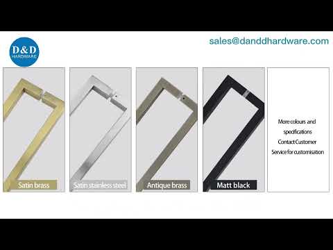 Stainless Steel Decorative Commercial Door Accessories Lock Back to Back Handle Bathroom Shower T Bar Tube Sliding Double Side Hardware Glass Door Pul