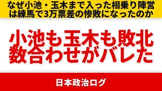 【完敗】小池・玉木でも届かず 練馬3万票差でバレた相乗りの限界