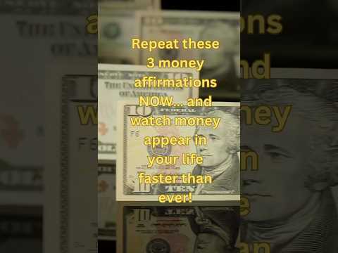 💰 3 Money Affirmations to Manifest Wealth FAST | Manifest Money in Seconds #moneymanifestation