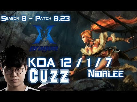 KZ Cuzz NIDALEE vs LEE SIN Jungle - Patch 8.23 KR Ranked