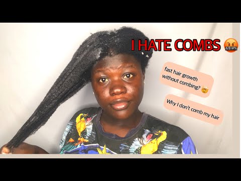 I DID NOT COMB MY HAIR IN 2 YEARS..shocking results (Why I don’t comb my hair/ detangling 4C hair)