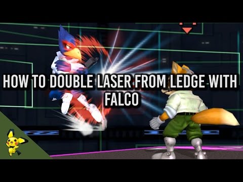 Falco Double Laser at Ledge - Super Smash Bros. Melee