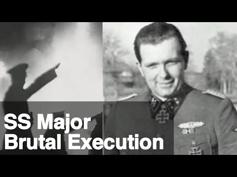 The horrific Execution of Helmut kämpfe Nazi Waffen-SS Major world war 2