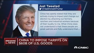 China to impose tariffs on $60 billion of US goods