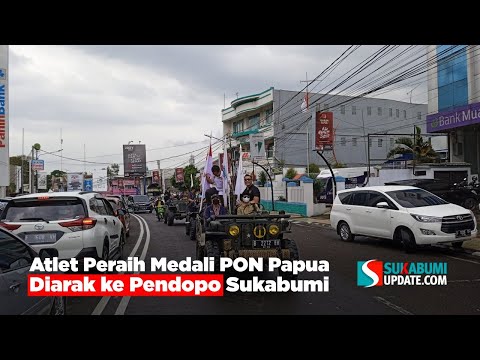 Atlet Peraih Medali PON Papua Diarak ke Pendopo Sukabumi