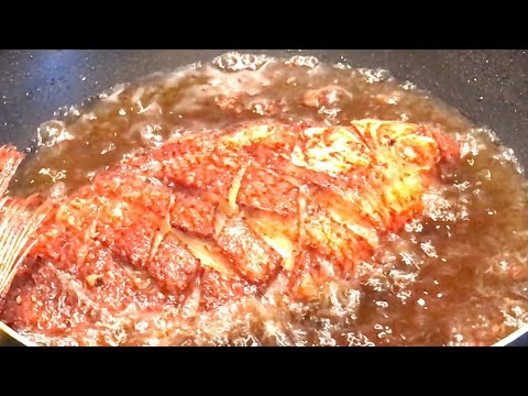 How to fry whole fish crispy juicy spicy/ fry red snapper/ whole fish fry #86