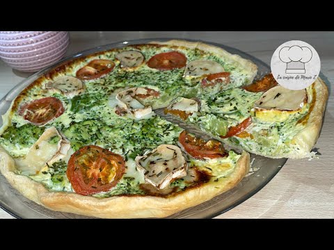 Quiche (tarte) brocolis chèvre facile et rapide