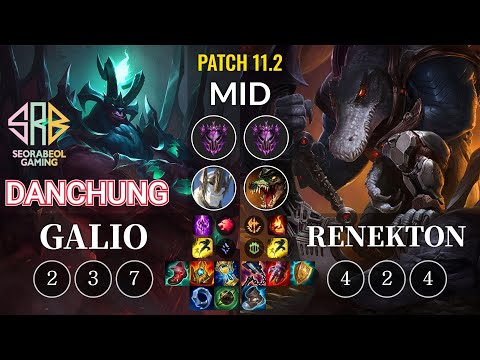 SRB Danchung Galio vs Renekton Mid - KR Patch 11.2