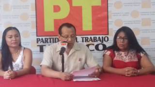 Rueda de prensa 
Martín Palacios Calderón PT