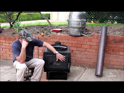 Woodstove water heater