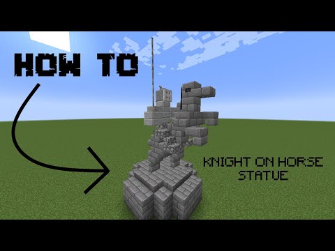 🎓Minecraft: How to build a EASY KNIGHT on HORSE statue