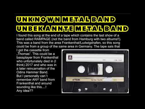 UNKNOWN METAL BAND - Found on a cassete, ca. early to mid eighties - Germany, probably Ludwisgshafen