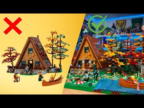 I made the LEGO Ideas A-Frame Cabin BETTER!
